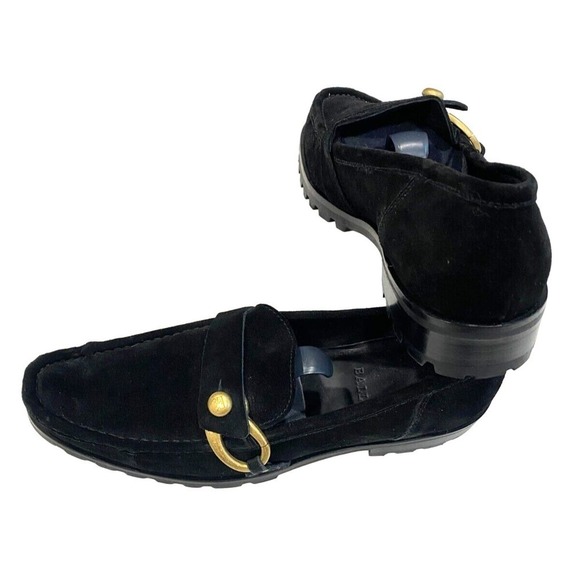 Bally - Men's black suede Loafers ABASA with metal hardware - Picture 5 of 6